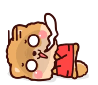 🥴 wyczerpany, słodki, kreskówka, wyrażenie, panika, zestresowany telegram sticker