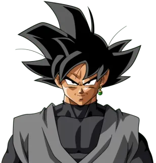 ⚫ Goku Black Dragon Ball Super Anime, DBZ, Super Saiyajin, Mal, Vilão telegram sticker