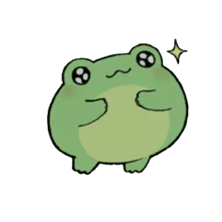 😀 개구리, 귀여운, 동물, 카와이 telegram sticker