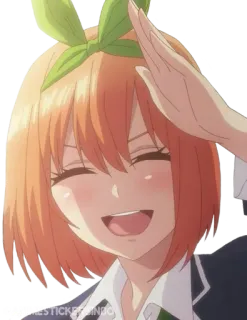 🍊 anime, gadis, senyum, imut, bahagia telegram sticker