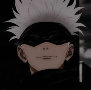 😌 Gojo Satoru Jujutsu Kaisen 动漫, 漫画, 五条悟, 咒术回战, 角色, 眼罩, 白发 telegram sticker