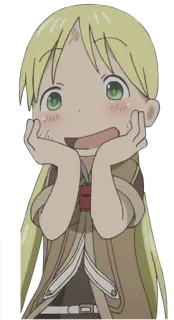😍 Reg Made in Abyss Anime, Personaje, Lindo, Rubio, Manga whatsapp sticker