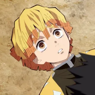 💛 Zenitsu Agatsuma Demon Slayer anime, demon slayer, zenitsu, agatsuma, character, scared, manga whatsapp sticker