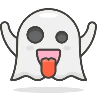 👻 fantasma, carino, cartone animato, halloween, spaventoso, divertente telegram sticker
