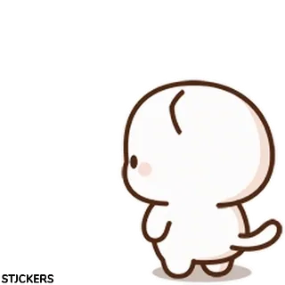 ๐ฝ sticker, cute, white blob, cartoon telegram sticker