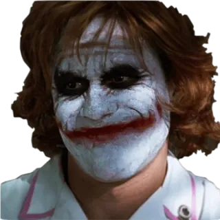 ☺️ Joker The Dark Knight ジョーカー, ヒース・レジャー, ダークナイト, バットマン, 悪役, DCコミックス telegram sticker
