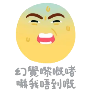 🙀 幻覺嚟嘅啫
嚇我唔到嘅 อีโมจิ, โกรธ, การ์ตูน, หน้า, สีหน้า telegram sticker