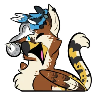 😙 griffin, bird, fantasy, creature, mythical telegram sticker