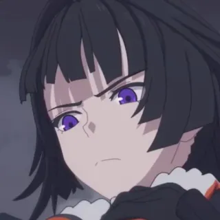 😡 Anime, En colère, Sérieux, Fille, Dessin animé, Personnage whatsapp sticker