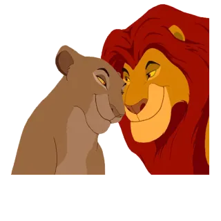 ❤ Simba The Lion King leone, animale, cartone animato, il re leone, simba, nala whatsapp sticker