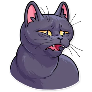 😩 kucing, sedih, hewan, meme, kartun telegram sticker