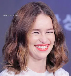 😂 Daenerys Targaryen DEYNERISCLARKE Emilia Clarke, Attrice, Ritratto, Celebrità telegram sticker
