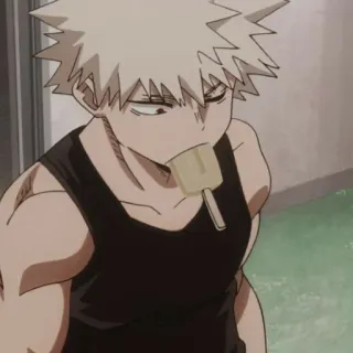 🍦 Bakugo My Hero Academia Anime, Personnage, Bakugo, My Hero Academia, MHA whatsapp sticker