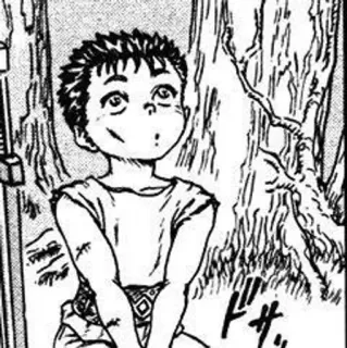 ⚔ Guts Berserk Manga, Anime, Niño, Agallas, Berserk, Blanco y negro, Fantasía telegram sticker
