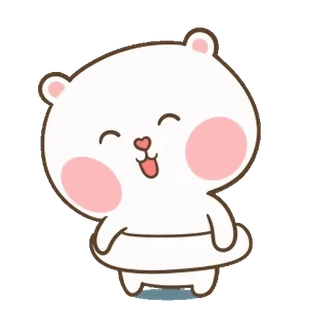 🍮 ours, dessin animé, mignon, autocollant, animal whatsapp sticker