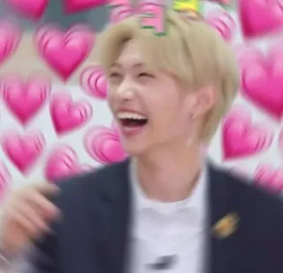 😍 Felix Felix, Stray Kids, K-pop, happy, hearts telegram sticker