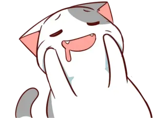 😸 แมว, ง่วง, น่ารัก, สัตว์, การ์ตูน whatsapp sticker