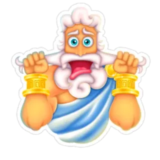 😲 Cartoon, Figur, Gott, Griechische Mythologie, Besorgt whatsapp sticker