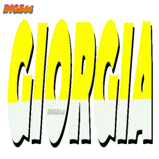 😕 GIORGIA Name, Giorgia, Sticker, Gelb, Weiß telegram sticker