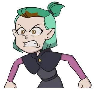 😡 Amity Blight The Owl House tức giận, hoạt hình, phù thủy, dễ thương, nhân vật telegram sticker