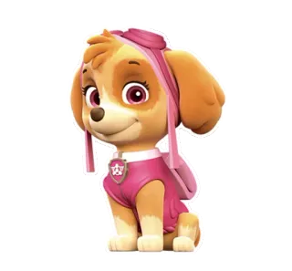 🚗 Skye Paw Patrol perro, dibujos animados, animación, cielo, rosa, Paw Patrol telegram sticker