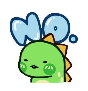 ๐ซ no dinosauro, cartone animato, carino, no, adesivo, dino whatsapp sticker