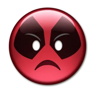 😠 Deadpool marvel, comics, angry, red, mask telegram sticker