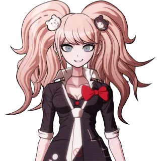 😏 Junko Enoshima Danganronpa Anime, Danganronpa, Junko Enoshima, Postać, Animacja japońska, Różowe włosy telegram sticker