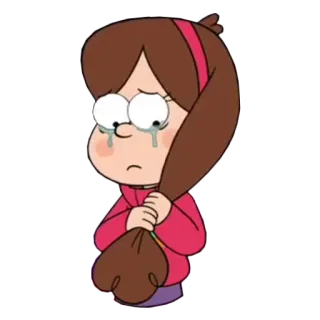 😿 Mabel Pines Gravity Falls Mabel Pines, Gravity Falls, cartoon, sad, crying, character, animated telegram sticker