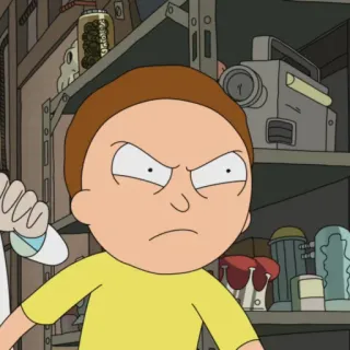 🛸 Morty Rick and Morty Cartoon, Wütend, Animiert, Morty, Rick and Morty telegram sticker