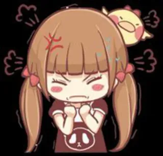 💢 злой, аниме, мультфильм, персонаж, милый telegram sticker