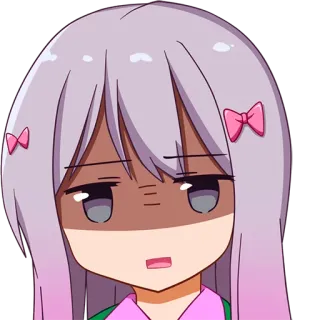 😟 Anime, Manga, Carino, Adesivo, Ragazza, Personaggio telegram sticker
