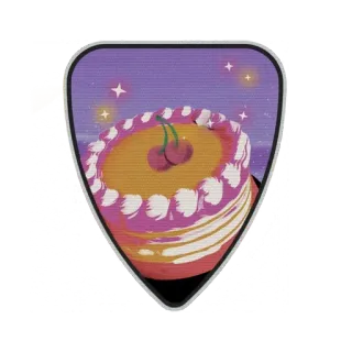 🎂 cake, cherries, dessert, sweet, stars, sky telegram sticker