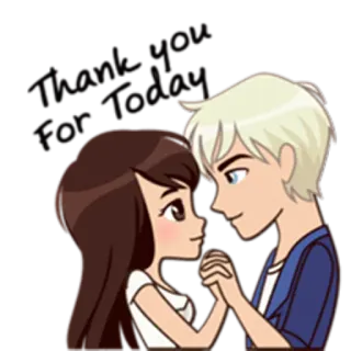 💑 Desenho animado, Casal, Amor, Romance, Relacionamento telegram sticker