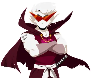 😐 Dirk Strider Homestuck dirk strider, homestuck, anime, kreskówka, postać, peleryna, okulary, miecz telegram sticker