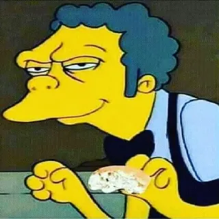 😈 Moe Szyslak The Simpsons kreskówka, Moe, Simpsonowie, barman, postać, animowany telegram sticker