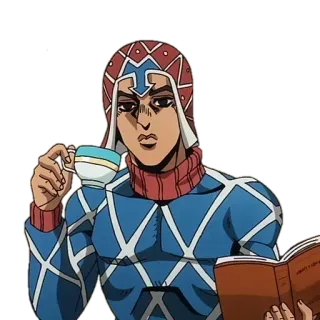 📔 Guido Mista JoJo's Bizarre Adventure Guido Mista, JoJo's Bizarre Adventure, Anime, Personnage, Manga, Thé whatsapp sticker