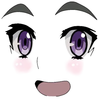 😋 Anime, Yeux, Mignon, Visage, Expression, Rougir telegram sticker