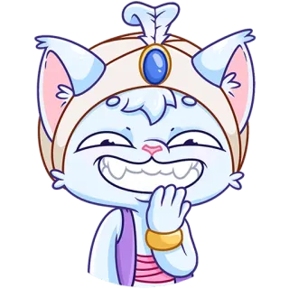 😁 Katze, Cartoon, Animation, Maskottchen, Sticker, lächelnd telegram sticker