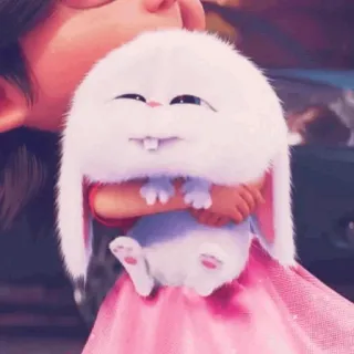 🍧 Snowball The Secret Life of Pets Boule de Neige, lapin, mignon, dessin animé, animal, Comme des bêtes whatsapp sticker