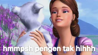 😁 Barbie hmppsh pengen tak hihhh barbie, lalka, kot, mem whatsapp sticker