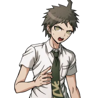 👈 Hajime Hinata Danganronpa Anime, Personagem, Video game, Danganronpa, Hajime Hinata whatsapp sticker