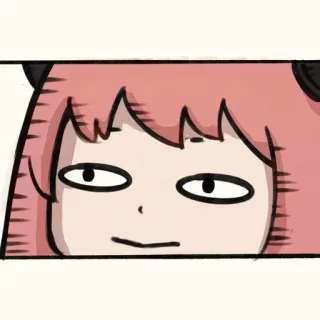 😶 Anya Forger Spy x Family Anya, Spy x Family, anime, cartoon, funny face, meme telegram sticker