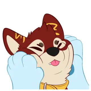😖 perro, lindo, animal, mascota, dibujo animado, expresión, gracioso telegram sticker