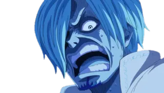 😱 Sanji One Piece Anime, Manga, Sanji, One Piece, Tức giận, Mặt whatsapp sticker