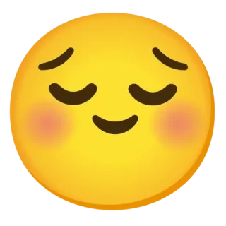 😊 อีโมจิ, ใบหน้า, ยิ้ม, เขิน, ง่วง, น่ารัก whatsapp sticker