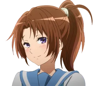 😏 Anime, Mädchen, Lächeln, süß, Schuluniform telegram sticker