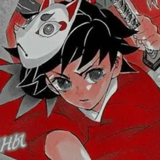 🎎 Anime, Demon Slayer, Katana, Spada, Maschera, Giapponese, Combattimento, Personaggio telegram sticker