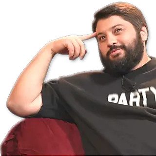 💭 PARTY hombre, retrato, barba telegram sticker