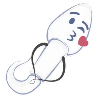 👌 Sperma, Cartoon, Kuss, Medizinisch, Biologie, Anatomie whatsapp sticker